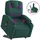 vidaXL Massagesessel mit Aufstehhilfe Stoff 144 x 78,5 x 0 cm Dunkelgrün