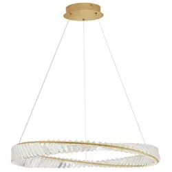 NOVA LUCE Pendelleuchte »Aurela«, LED, 43 W, Höhe: 120 cm, goldfarben