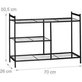 Relaxdays Sandra 70 x 50,5 x 26 cm schwarz / schwarz