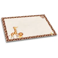 Happy Safari - Schreibtischunterlage Malunterlage Motiv Safari Tiere Giraffe Löwe Affe Kinder Muster Papier DIN A3 40 Blatt