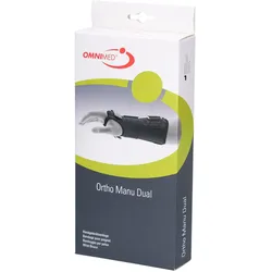 Omnimed Ortho Manu Dual Handgelenkorthese, verstellbare Stabilisierung – Größe L (> 19,0 cm) – Schwarz