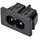 TRU Components TC-10088404 Kaltgeräte-Steckverbinder C8 Stecker, Einbau vertikal 2.5A Schwarz
