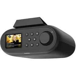 HAMA Digitalradio (DAB+) "DAB-Radio (mit Bluetooth, Digitalradio, FM/DAB plus, Radiowecker)", schwarz, Radios, Unterbauradio mit Montagematerial
