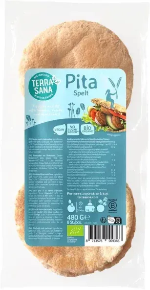 Terrasana Dinkel Pita Aufbackbrot bio