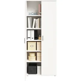 FMD Mehrzweckschrank FMD "Inca 3", weiß (weiß perl), B:73,3cm H:184cm T:34,4cm, Holzwerkstoff, Schränke, Mehrzweckschrank, viel Stauraum, mit oder ohne Spiegel