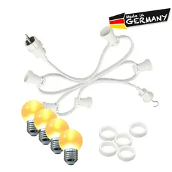 Illu- Party Außenlichterkette 40m weiß 60 ultra-warmweiße LED Kugeln
