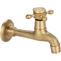 Vintage Wandarmatur Aus Massivem Messing Für Küchenspüle, Wischmopp, Pool (lang)