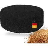 OMNANA® CushyTM Meditationskissen rund – Sitzkissen 10cm/15cm/20cm hoch – Bouclé Yogakissen mit Dinkelfüllung – Bodenkissen, Kissen für Meditation & Entspannung – Made in Germany
