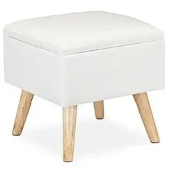 relaxdays Hocker mit Stauraum 10029605_49 weiß