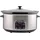 Beper BC.510 Slow Cooker, 280 W, 4,5 Liter, Glaskeramik, Schwarz und Stahl, Nero E Acciaio