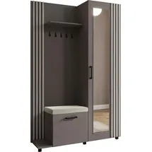 WFL GROUP Linaro Sitzbank 137x42x207 cm Grau