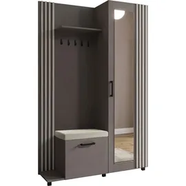 WFL GROUP Linaro Sitzbank 137x42x207 cm Grau