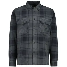 CMP Langarmhemd kariert Grau 3XL