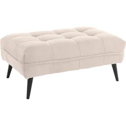 Hocker LEONIQUE "Ariana", beige (nature), B:109cm, 90% Polyester 10% Polyamid, Hocker, Polsterhocker