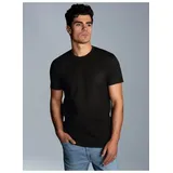 Trigema T-Shirt »TRIGEMA Slim Fit T-Shirt aus DELUXE Baumwolle«, (1 tlg.), schwarz