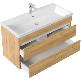 Posseik Waschbecken mit Unterschrank FELLINI 100 eiche gold 100,0 x 48,0 x 58,4 cm