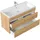 Posseik Waschbecken mit Unterschrank FELLINI 100 eiche gold 100,0 x 48,0 x 58,4 cm