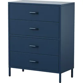 Jan Nowak Kommode Carla (L x B x 40 x 80 x 101,5 cm, Dunkelblau, Anzahl Schubladen: 4 Stk.)