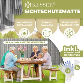 Kesser Balkonverkleidung 80 x 300 cm Hellgrau PVC