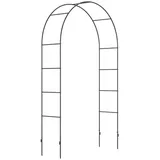 Rosenbogen Metall Torbogen Gartenbogen Kletterpflanzen Rankpflanzen Schwarz 140x40x240cm  on-site