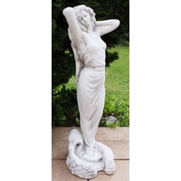 Deko Garten Figur Statue Frau als Wasserspeier Dekofigur Gartenskulptur Skulptur aus Beton Höhe 68 cm
