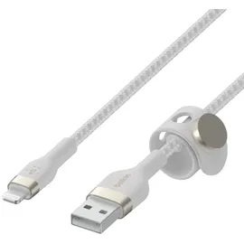 Belkin BoostCharge Pro Flex Lightning/USB-A 3m Weiß