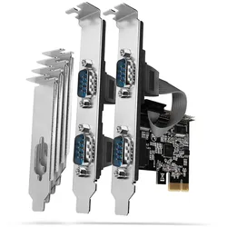 AXAGON PCEA-S4N PCIe controller 4x serial, PCIe, RS-232, Männlich, Full-height /