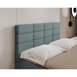 panda möbel Boxspringbett 140 x 200 cm Hellblau