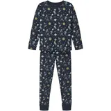 NAME IT Schlafanzug NKMNIGHTSET (Set, 2 tlg) SKY AND STARS blau 122/128 EU