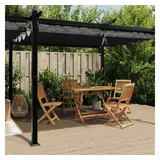 vidaXL Gartenpavillon mit Ausziehbarem Dach Anthrazit 3x6 m Aluminium