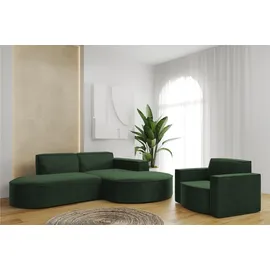 Fun Möbel Sessel Palma Stoff Opera Velvet 98 x 74 x 89 cm Grün