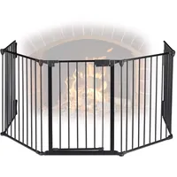 Relaxdays Kaminschutzgitter 5 Elemente 75 cm Schwarz