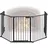 Relaxdays Kaminschutzgitter 5 Elemente 75 cm Schwarz
