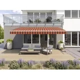 WISMAR Gelenkarmmarkise Classic 600 cm orange-braun