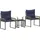 vidaXL Gartenlounge Set 7-tlg. Grau/Marineblau