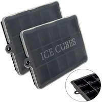 Intirilife 2x Eiswürfelformen in SCHWARZ - 2er Set à