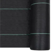 vidaXL Unkrautfolie Schwarz 1x100 m PP