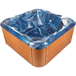 Whirlpool Outdoor blau mit LED quadratisch 210 x 210 cm TULAROSA