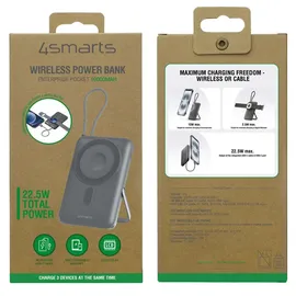 4smarts Wireless Powerbank Enterprise Pocket 10000mAh 22.5W, Qi2 ready