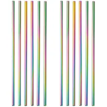 Gräwe Strohhalme, 12er Set, silberne Trinkhalme aus Edelstahl, spülmaschinengeeignet, wiederverwendbar Metall Strohhalm,