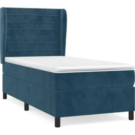 vidaXL Boxspringbett 100 x 200 cm Dunkelblau
