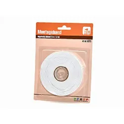 HundB Montageband doppelseitig klebend 18mm x 5m starkes Klebeband Befestigungsband für Spiegel Deko Teppich DIY Montage Haushalt