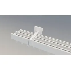 Gardinenstange INDEKO "Bern", weiß, L:300cm, Gardinenstangen, Innenlauf Komplett-Set inkl. Gleitern und Montagematerial