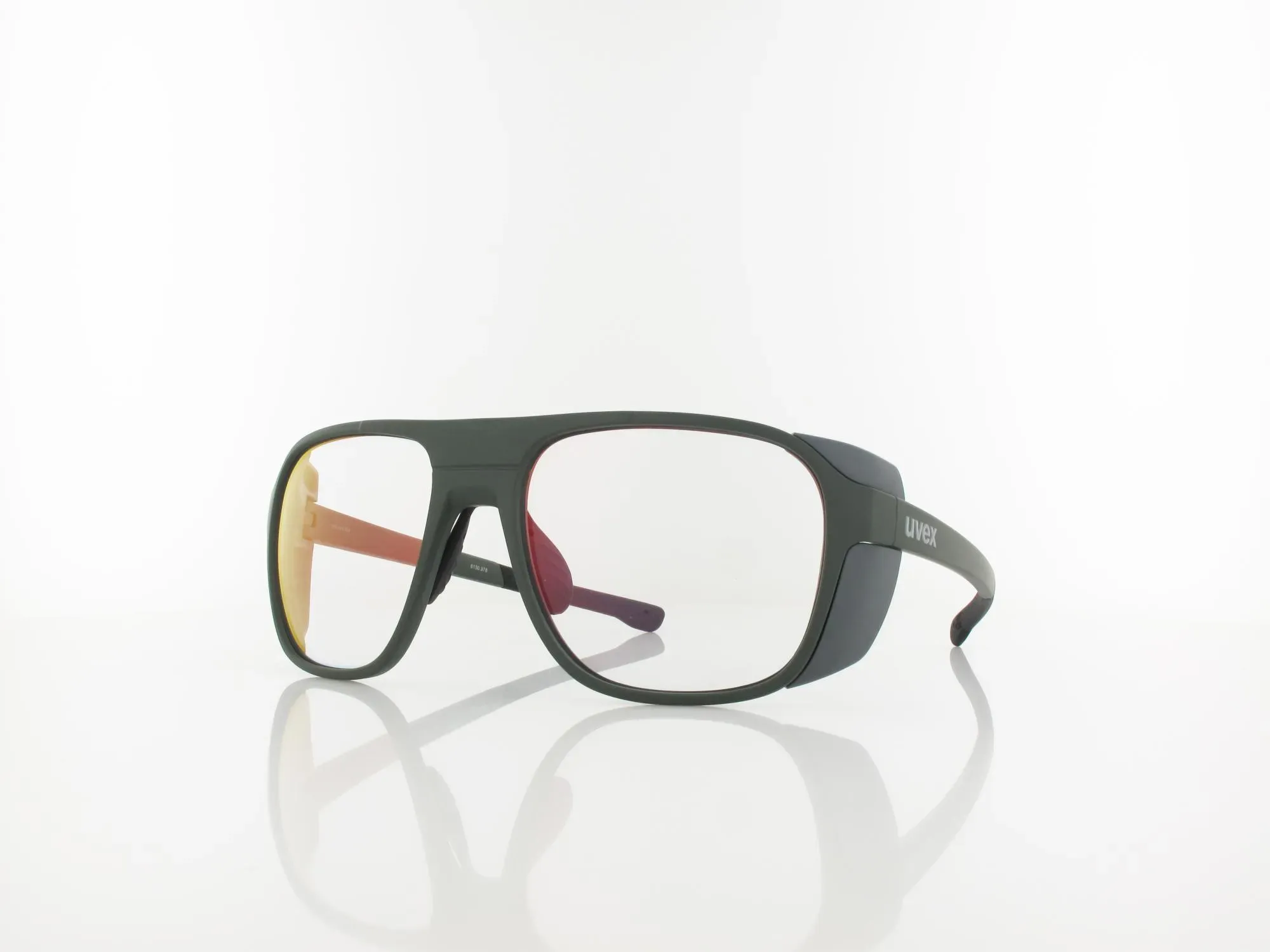 UVEX RXd 4007 V 9064 7200 57 khaki matt / variomatic grau - red mirror