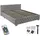 Tectake Chesterfield 180 x 200 cm Dunkelgrau