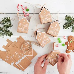 Weihnachtshäuschen DIY Adventskalender