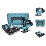 Makita DJV 184 RFJ Akku Pendelhub Stichsäge 18 V Brushless + 2x Akku 3,0 Ah + Ladegerät + Makpac