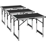 Tectake Tapeziertisch 300 x 60 x 73 - 94 cm 10 m Schwarz