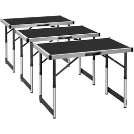 Tectake Tapeziertisch 300 x 60 x 73 - 94 cm 10 m Schwarz