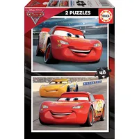 Educa - Kinderpuzzle Cars 3 | 2x48 Teile Puzzleset | Lightning McQueen, Kinderpuzzle ab 4 Disney | ab 4 Jahren (17177)